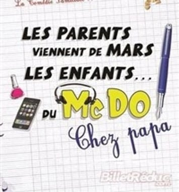 Les parents viennent de Mars, les enfants du McDo ! Chez papa