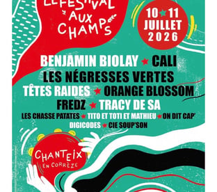 Festival aux Champs Chanteix 2026 affiche