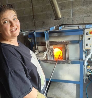 Démonstration de soufflage de verre