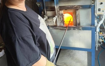 Démonstration de soufflage de verre