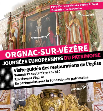Visite guidée des restaurations de l'église d'Orgnac-sur-Vézère