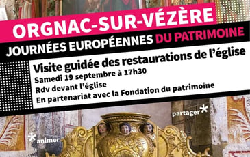 Visite guidée des restaurations de l'église d'Orgnac-sur-Vézère