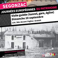 Visite guidée de l'église, la gare et l'ancien tunnel, Segonzac